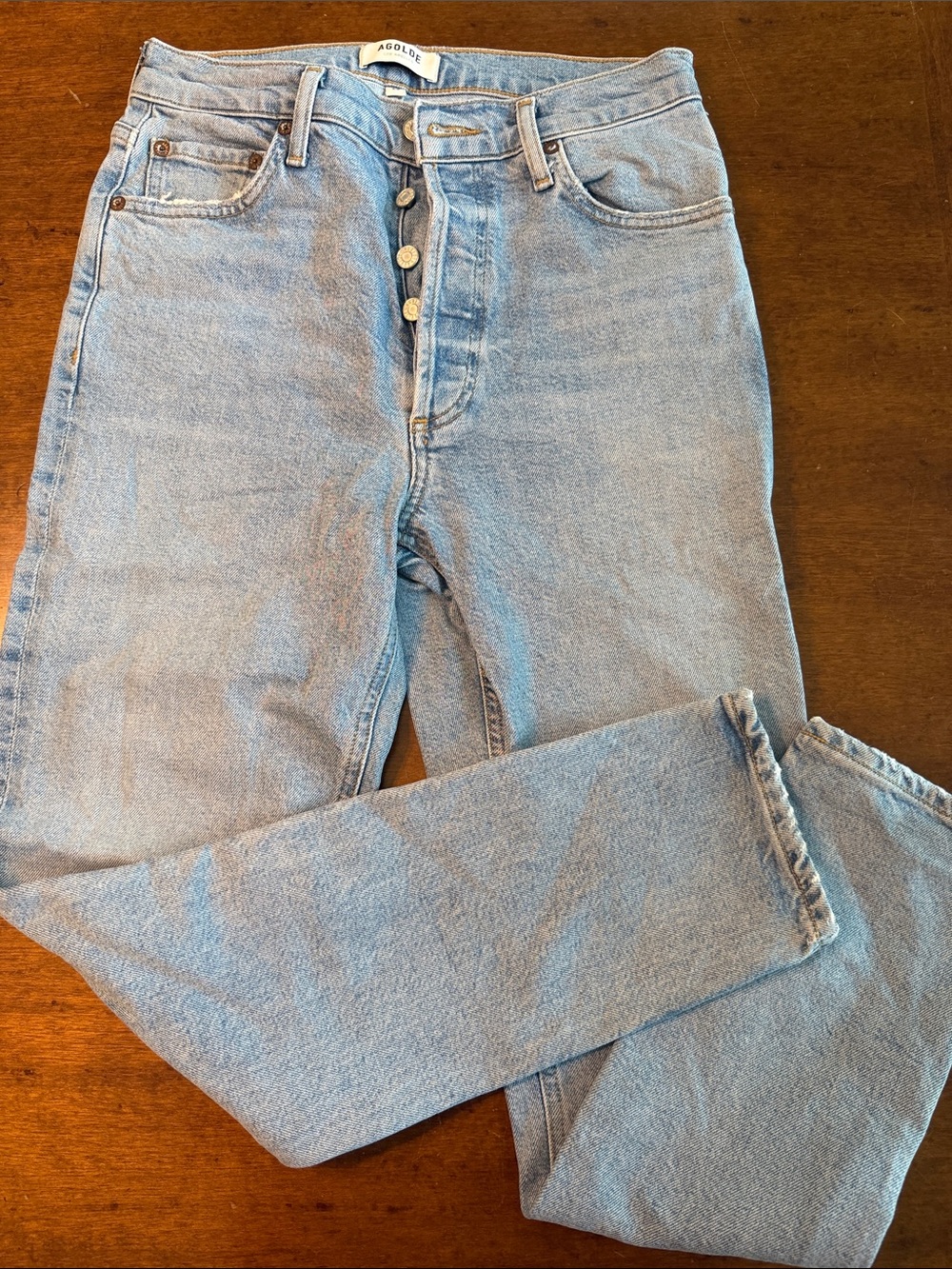 Agolde Vintage Light Blue Straight Leg Jeans